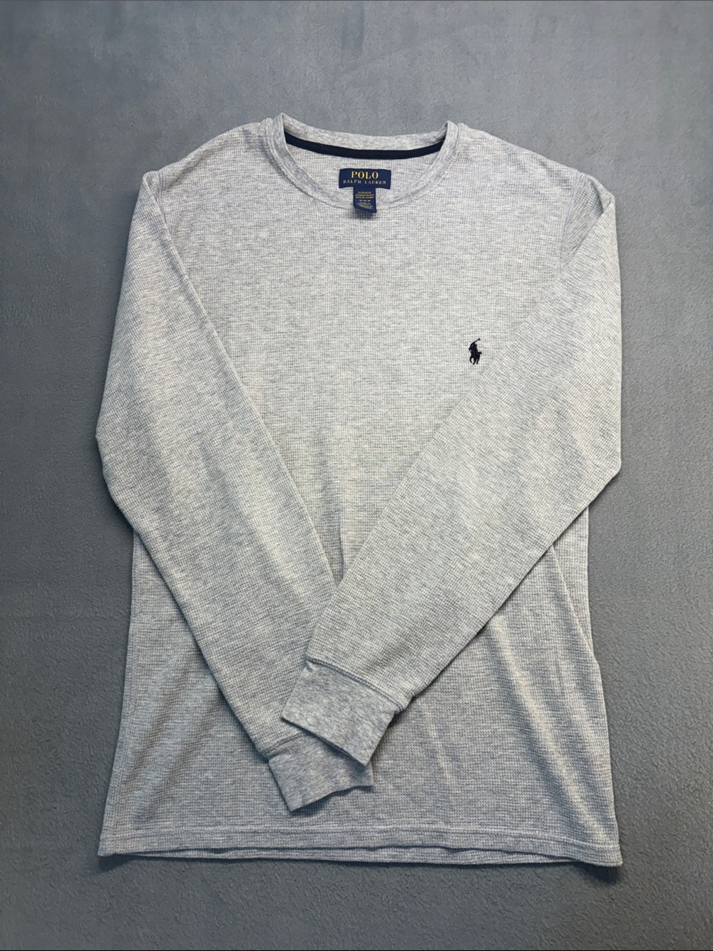 Polo by Ralph Lauren Light Gray Long Sleeve Sleep Shirt